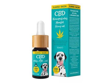 CBD olej pro psy 5%, příchuť slanina 10ml