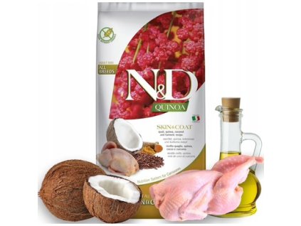 N&D Quinoa DOG Skin&Coat Quail Adult M/L 2,5kg