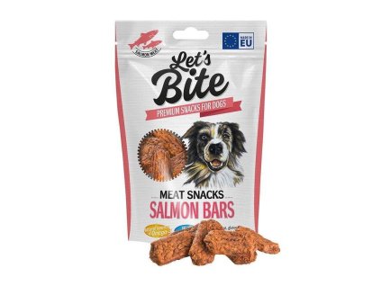 Brit Let's Bite Meat Snacks Salmon Bars 80g