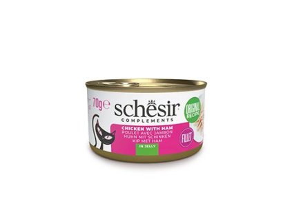 Schesir Cat konz. Adult kuře/šunka 70g