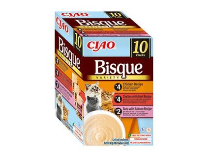 Churu Cat BOX Bisque Chick.&Chick.Beef&Tun.Salm.10x40g