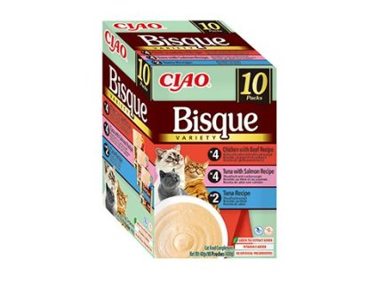 Churu Cat BOX Bisque Chick.Beef&Tun.Salmon&Tuna 10x40g