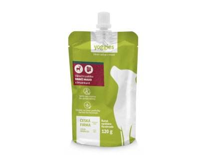 120 g Yoggies Vánoční paštika - Dančí maso s brusinkami