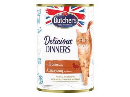 Butcher's Cat Delic.Dinners zvěřina v želé konz. 400g