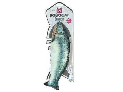 Hračka kočka Robocat Fish losos madnip, USB 30cm