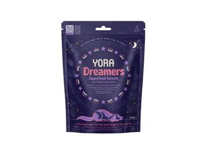 YORA Dog pamlsky z hmyzu Dreamers s bylinkami 100g