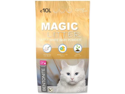 MAGIC PEARLS Kočkolit ML Bentonite Ultra White Baby Powder 10L - pošk