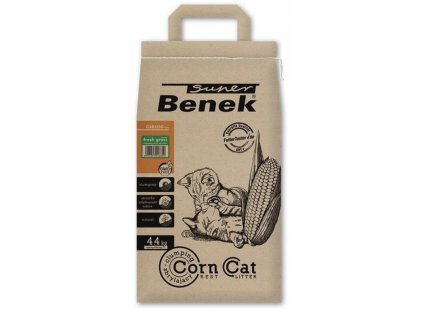 Super Benek kukuřičná Stelivo kočky s čerstvou Tráva 7 l