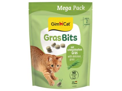 GimCat Gras Bits tabl. s kocici travou 140g