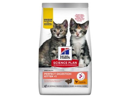 Hill's Fel. SP+AB Perfect Dig Kitten Chick Rice 1,5kg