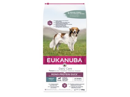 Eukanuba Daily Care Adult S-XL Mono Protein Duck 12kg poškozený obal