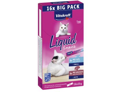 Vitakraft Liquid Snack multipack 16 × 15 g Poškozený obal