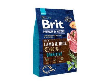 Brit Premium Dog by Nature Sensitive Lamb 3kg poškozený obal