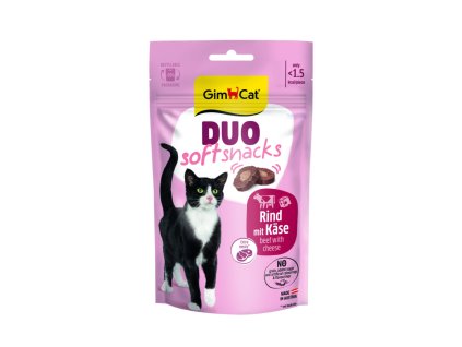 GimCat pamlsky Duo Soft Snacks Hovězí se syrem 50g