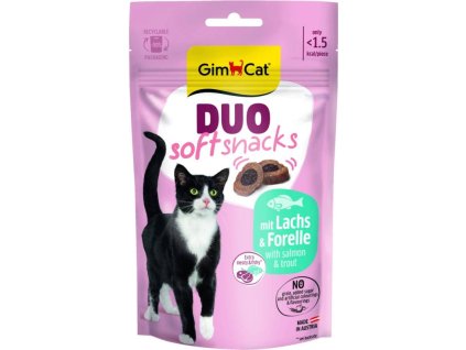 GimCat Duo Soft Snacks Losos & Pstruh 50g