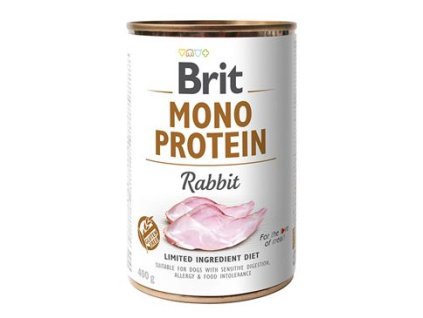 Brit Dog konz Mono Protein Rabbit 400g pomačkaný obal