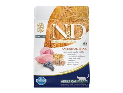 N&D LG CAT Adult Lamb & Blueberry 300g exp