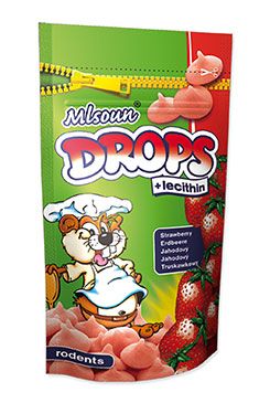 DAFIKO Pochoutka hlodavec Mlsoun jahodové dropsy 75g