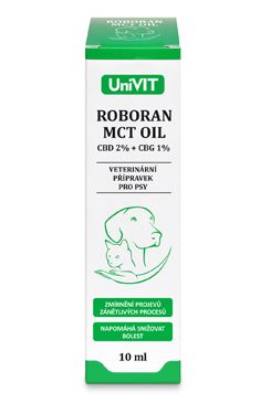 UNIVIT s.r.o. Roboran MCT olej CBD 2%+CBG 1% 10ml