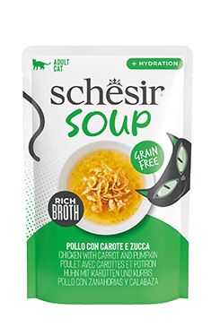 Schesir S.p.A. Schesir Cat kapsa Adult Soup kuře/mrkev/dýně 40g