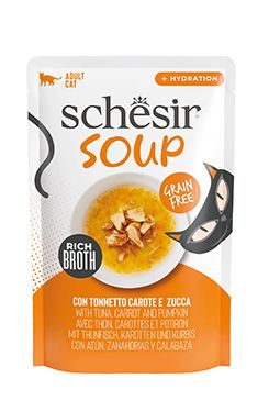 Schesir S.p.A. Schesir Cat kapsa Adult Soup tuňák/mrkev/dýně 40g