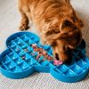 LickiMat SloDog lízací / zpomalovací miska kost zelená