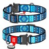 WAUDOG obojek nylonový Ethno Blue QR fastex (37-58cm/2,5cm)