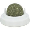 Kulička Catnipu v samolepícím držáku, 5 cm, bílá/zelená