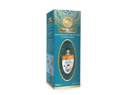 AQUA Magic Zeolite ORANGE & CINNAMON granulovaný deodorant pro kočičí WC, 500 g