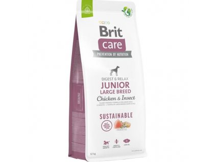 Brit Care Dog Sustainable Junior Large Breed Chicken+Insect 12 kg