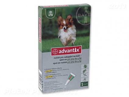 BAYER Advantix Spot-On pro psy do 4 kg (0,4ml)