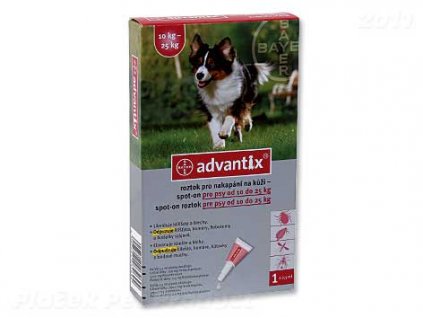 BAYER Advantix Spot-On pro psy 10 - 25 kg (2,5ml)