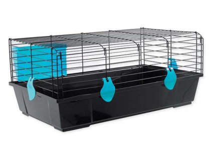 Klec SMALL ANIMAL Matěj černá s modrou výbavou 80