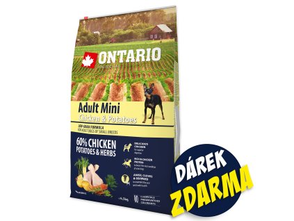ONTARIO Adult Mini Chicken & Potatoes & Herbs 0,75kg