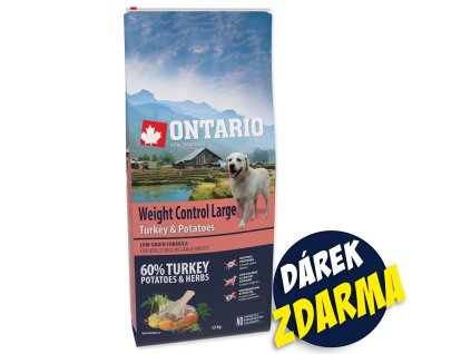 ONTARIO Large Weight Control Turkey & Potatoes & Herbs 2,25kg