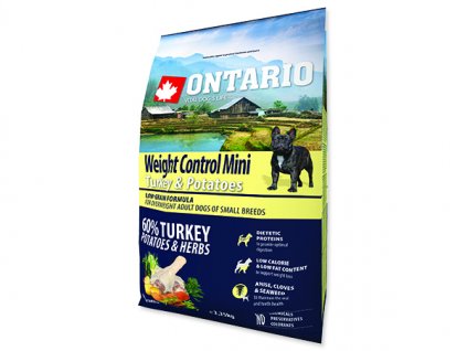 ONTARIO Mini Weight Control Turkey & Potatoes 2,25kg