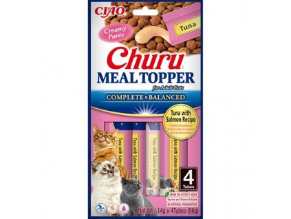 Inaba Churu Cat meal topper tuňák a losos 4x 14g