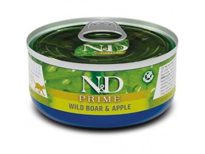 N&D PRIME Cat konz. Wild Boar & Apple 70 g