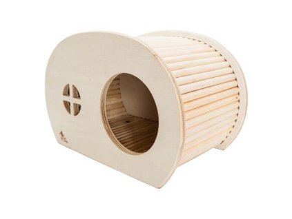 PetBuddy karavan, přírodní domek, 34.5 x 20 x 22 cm, borové dřevo