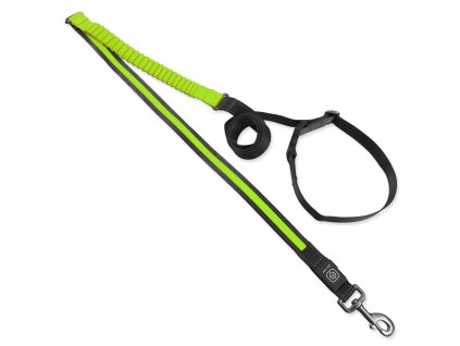 Vodítko Dog Fantasy USB LED nylonové běžecké vodítko zelené 2,5x180 250cm