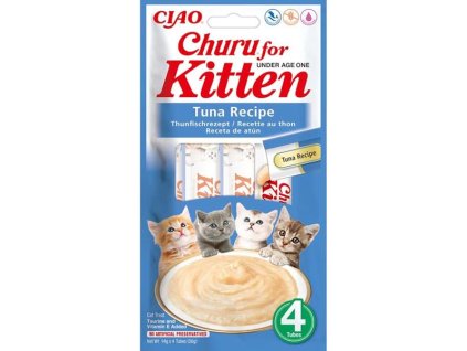 Inaba Churu cat snack Kitten tuňák 4x 14g