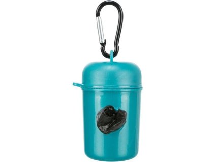 Pick up plastový zásobník + sáčky na trus,2xrole á20 sáčků modrá