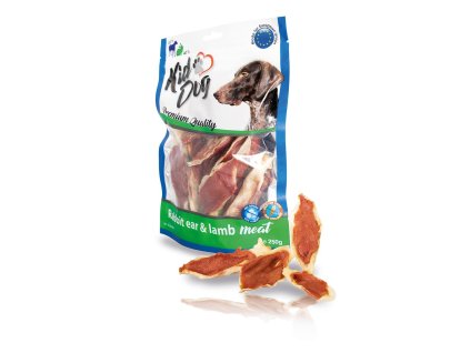 KIDDOG králičí ucho plněné jehněčím masíčkem 250g