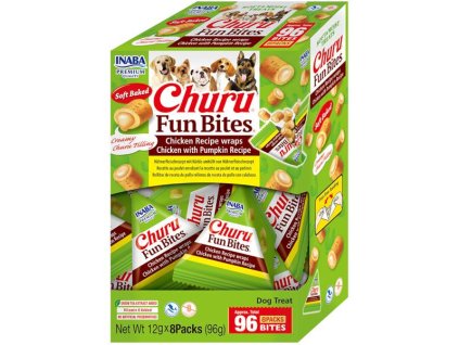 Inaba Churu Fun Bites dog snack kuře&dýně 96 g