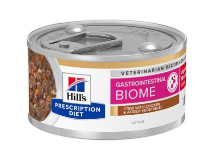 Hill's Prescription Diet Feline Biome Gastrointestinal Stress Stew kuře a zelenina konzerva 82 g
