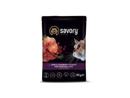 Savory cat kapsička jehněčí brusinky