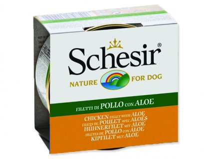 SCHESIR konzerva kuřecí + aloe v želé 150g