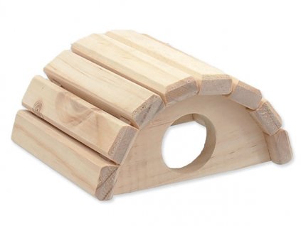 Domek SMALL ANIMAL Půlkruh dřevěný 15 x 13 x 7,5 cm