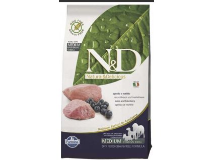 N&D Grain Free Dog Adult Lamb & Blueberry 2,5 kg
