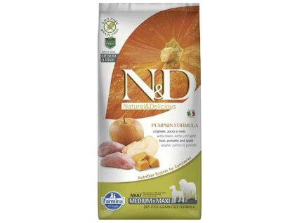 N&D Grain Free Dog Adult M/L Pumpkin Boar & Apple 12 kg